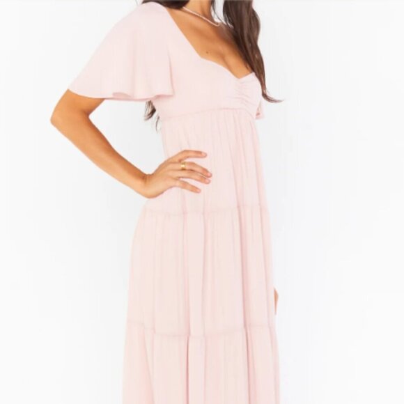 🌸 Show Me Your Mumu Nicole Maxi Dress ~ Blush – Size M (NWT) - Picture 7 of 9